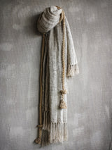 Bowi Plaid aus 100% Leinen von HOFFZ - Handgewebt mit einzigartiger Optik für stilvolles Interieur