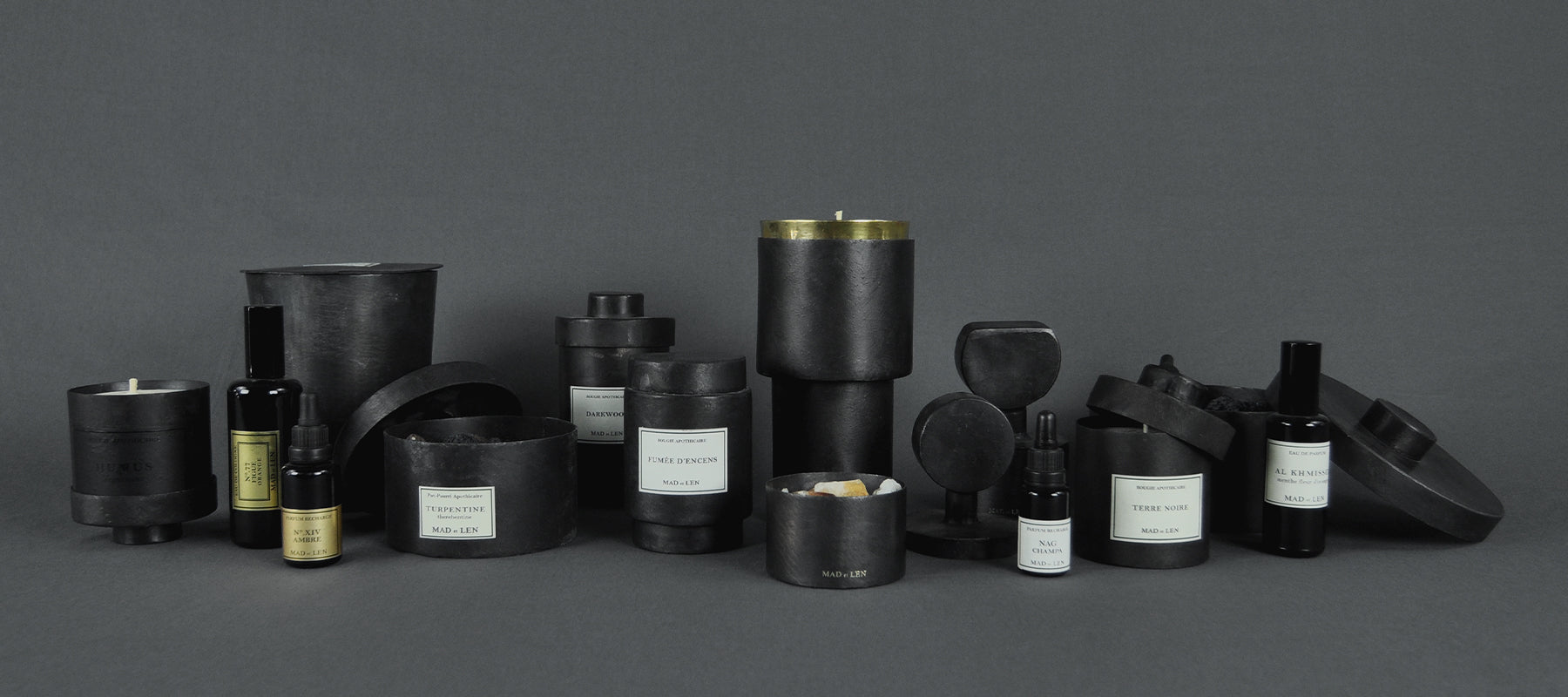 badinform - Mad et Len | Duftkerzen, Parfums, Pot Pourri | Duft Geschenk | Design | Shop Online | Spirituelle | Humus | Thé Sichuan | Terre Noire | Graphite | Rouge Safran | De Bysance | Darkwood | Black Afghan | Lili Neroli | Fumee d'encens, Tarmac