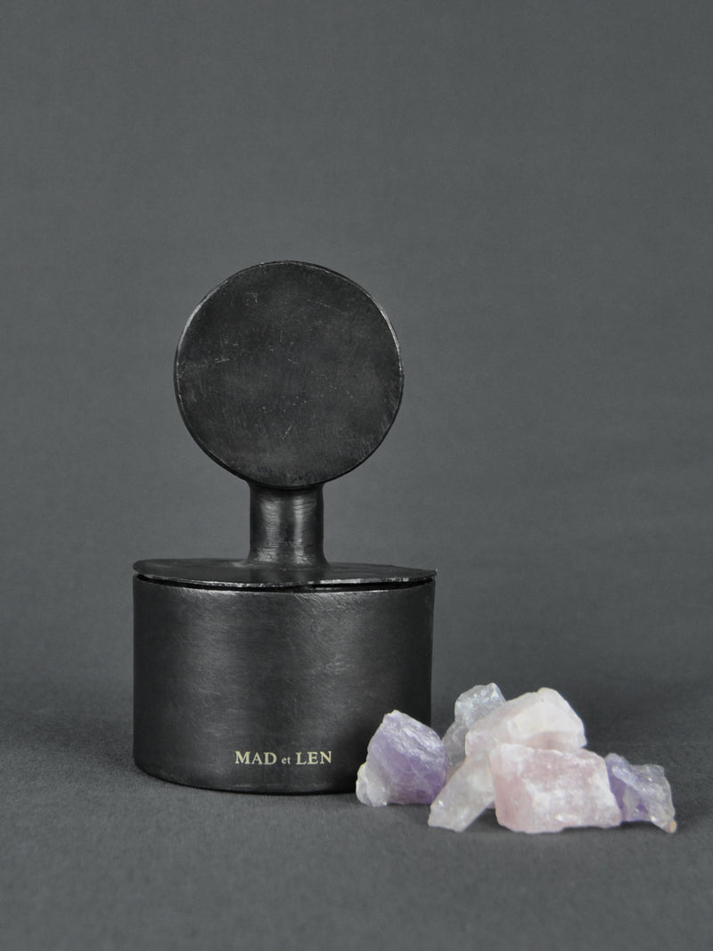 MAD et LEN | Pot Pourri Mineral Totem rosé | Amethyst und Rosenquarz Kristalle | Shop Online | BADINFORM